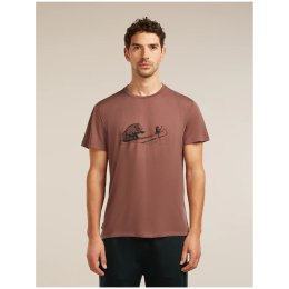 T-shirt fonctionnel homme Icebreaker Merino Blend Core SS Tee Canoe Companions brique CAROB