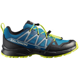 Chaussures enfant Salomon Outscape Waterproof J bleu Mykonos Blue / Black / Acid Lime