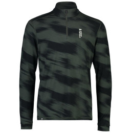 T-shirt fonctionnel homme Mons Royale Cascade Merino Flex 200 1/4 Zip Rosin Motion noir / gris RosinMotion