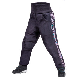 Pantalon softshell enfant Unuo žíhané gris / bleu