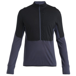 Sweatshirt fonctionnel homme Icebreaker Men Merino 200 Realfleece™ Descender LS Half Zip vert Black/Graphite/Cb