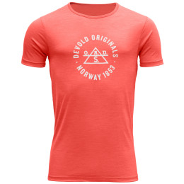 T-shirt homme Devold Original Man Tee corail Cayenne