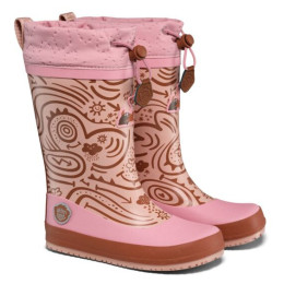 Bottes enfants Affenzahn Rainboot Vegan Puddly Deer rose Deer