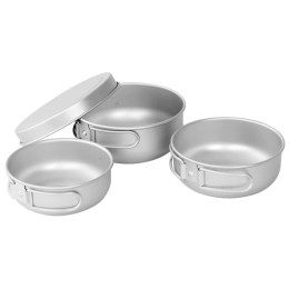 Set de vaisselle Easy Camp Adventure Ultra Light Cook Set argenté Silver