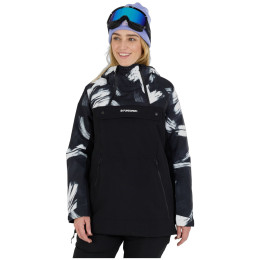 Veste de ski femme Fundango Fayette ECO Anorak noir / blanc black injun