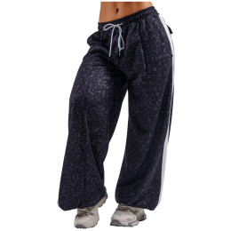 Pantalon de survêtement femmes Nebbia Baggy Leopard Sweatpants Primal noir BLACK LEOPARD