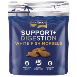 Friandises pour chiens Fish4Dogs Digestion White Fish Morsels 225g