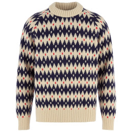 Chandail homme Fjällräven Övik Jacquard Knit M beige Light Beige-Dark Navy