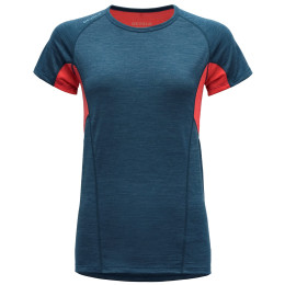T-shirt femme Devold Running Woman T-Shirt bleue / rouge Flood