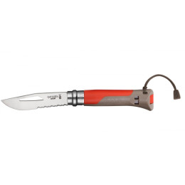 couteau pliant Opinel VRI N°08 Inox Outdoor rouge