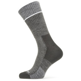 Chaussettes SealSkinz Solo QuickDry Mid Length Socks noir / gris Black/Grey