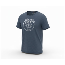 T-shirt homme Devold Active Explore Tee Man bleu foncé Night