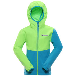 Veste enfant Alpine Pro Grolo bleu / vert neon green gecko