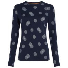 T-shirt femme Icebreaker W Mer 260 Vertex LS Crewe FallFl bleu foncé Midnight Navy/Snow/J