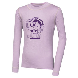 T-shirt fonctionnel enfant Sensor Merino DF Planet Mystic Violet rose clair Mystic Violet