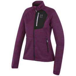 Sweat-shirt femme MOOA Nyore Grid 220 violet purple melange