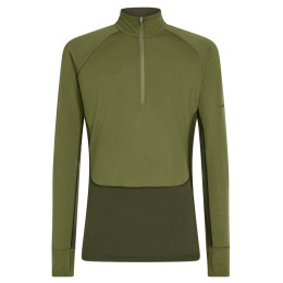 T-shirt fonctionnel homme Icebreaker Men Mer 200 ZoneKnit LS Half Zip vert foncé Dkloden/Spha/Cb
