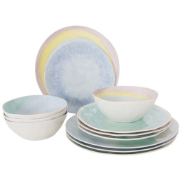 Set de vaisselle Bo-Camp Tableware Barfleur 12pcs mix1 Pastel
