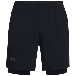 Short homme Under Armour Launch SW 7'' 2N1 Short vert Black / Black / Reflective