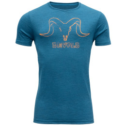 T-shirt homme Devold Skull Man Tee bleue BlueMelange