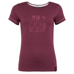 T-shirt fonctionnel femme Chillaz Saile Alpaca Gang violet Burgundy Melange