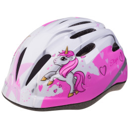 Casque enfant Etape Rebel rose / blanc White/Pink