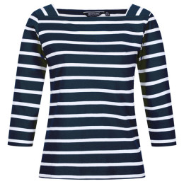 T-shirt femme Regatta Polexia bleu foncé Navy/WhitStr