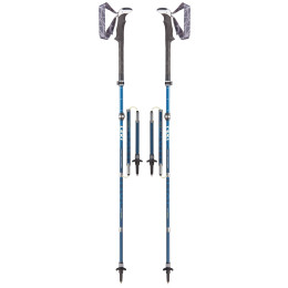Bâtons randonnée Leki Micro Vario Carbon Antishock bleue DarkblemetallicDarkblueWhite