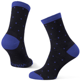 Chaussettes Warg Happy Merino M Mini Dots vert / bleu Black/Blue