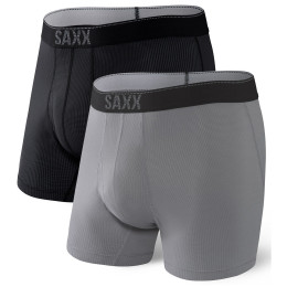 Caleçon Saxx Quest Quick Dry Mesh Boxer BF 2Pk girs black/dk charcoal II