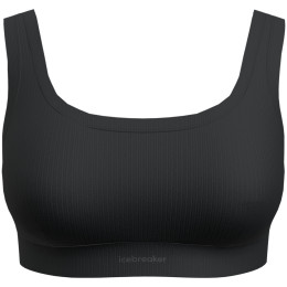 Soutien-gorge sport Icebreaker W Mer Rib Lotus Bra noir Black