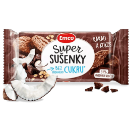 Aliments à emporter Emco Super biscuits - Cacao et noix de coco 60g