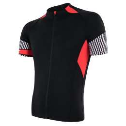 Maillot vélo homme Sensor Cyklo Race vert Black/Red