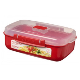 Bol avec couvercle Sistema Rectangle rouge red