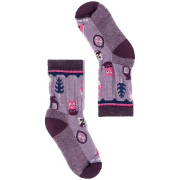 Chaussettes enfant Smartwool Kids' Hike Light Cushion Critter Cache C violet Purple Dawn