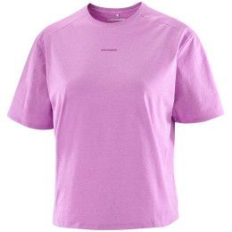 T-shirt femme Salomon Trackline SS Tee rose Iris Orchid