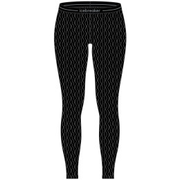 Sous-vêtements fonctionnels femme Icebreaker W Mer 260 Vertex Leggings On-Piste noir / blanc Black/Snow/J