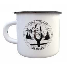 Tasse Husky 400 ml plechový blanc / noir Signpost