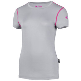 T-shirt femme Zulu Bambus 210 Short gris / violet grey/magenta