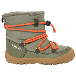 Bottes d'hiver enfant Viking Outdoor Footwear Birch Barefoot Warm WP Pull-on Olive olive Olive