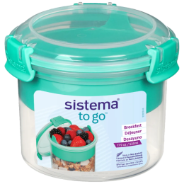Boîte à goûter Sistema To Go Dóza na snídani s miskou a lžičkou 530 ml green