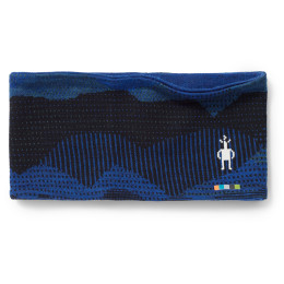 Bandeau Smartwool Thermal Merino Pattern Reversible HB bleu foncé blueberry hill mountain scape