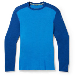 T-shirt fonctionnel homme Smartwool M Classic Thermal Merino Base Layer Crew Boxed bleue Blueberry Hill-Laguna Blue