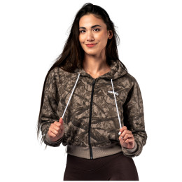 Sweat-shirt femme Nebbia Relaxed Zip Hoodie Power brun clair LIGHT BROWN CAMO