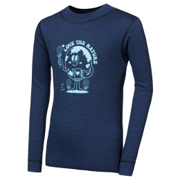 T-shirt fonctionnel enfant Sensor Merino DF Planet Deep Blue bleu foncé Deep Blue