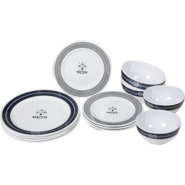 Set de vaisselle Brunner Midday Nautical blanc