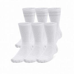 Jeu de chaussettes Under Armour Essential 6Pk Crew blanc White/White/HaloGray