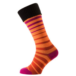 Chaussettes imperméables SealSkinz Thin Mid Cuff orange MethylOrange/NeonCoral/FlooPink/Black