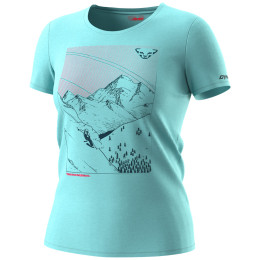 T-shirt femme Dynafit Artist Series Dri T-Shirt W turquoise marine blue/SKI TRACES DOWNHIL