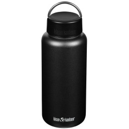 Bouteille en acier inoxydable Klean Kanteen Wide w/Wide Loop Cap - brushed stainless 1182 ml vert black